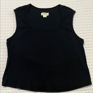 Maeve Black Scoop Neck Tank Top